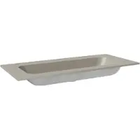 Balmani Tablo Strada enkele wastafel voor 2 kraangaten mat zijdegrijze top solid 120 x 55 cm