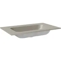 Balmani Tablo Strada enkele wastafel top solid zijdegrijs mat 90 x 55 cm