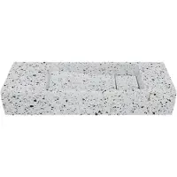 Balmani Mood handenwasser 55 x 20 cm Bianco Nero Terrazzo