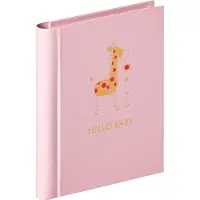 Walther design MA-148-R Baby Animal - Mini insteekalbum - Formaat 13 x 16 cm - 30 foto's 11,5 x 15,5 cm - Roze