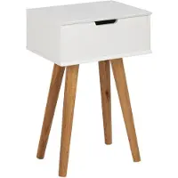 Hioshop Mena - nachtkastje - wit hout.