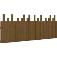 vidaXL Hoofdbord wandmontage 204x3x80 cm grenenhout honingbruin