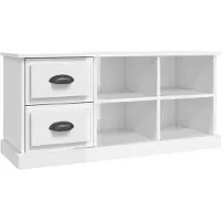 vidaXL Tv-meubel 102x35,5x47,5 cm bewerkt hout hoogglans wit