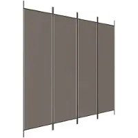 vidaXL Kamerscherm met 4 panelen 200x200 cm stof antracietkleurig