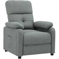 vidaXL Fauteuil verstelbaar stof donkergrijs