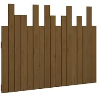 vidaXL Hoofdbord wandmontage 108x3x80 cm grenenhout honingbruin