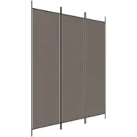 vidaXL Kamerscherm met 3 panelen 150x200 cm stof antracietkleurig