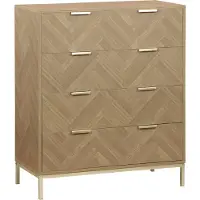 Sweeek Ladekast Boedapest, vier laden, visgraatmotief L 80 x B 40 x H 95cm