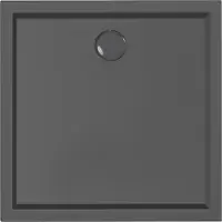 Xenz Mariana Plus vierkante douchebak acryl 80x80cm zwart mat