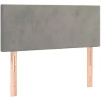 vidaXL Hoofdbord 90x5x78/88 cm fluweel lichtgrijs