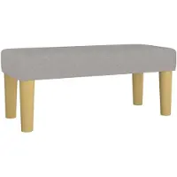 vidaXL Bankje 70x30x30 cm stof lichtgrijs