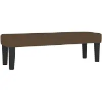 vidaXL Bankje 100x30x30 cm stof donkerbruin
