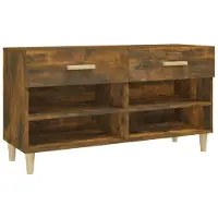 vidaXL Schoenenkast 102x35x55 cm bewerkt hout gerookt eikenkleurig