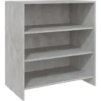 vidaXL Dressoir 70x40,5x75 cm bewerkt hout betongrijs