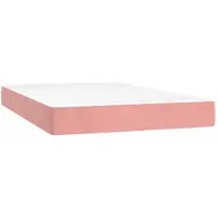 vidaXL Pocketveringmatras, medium, roze, 120x210x20 cm, fluweel