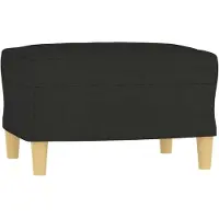 vidaXL Voetenbank 60x50x41 cm stof zwart