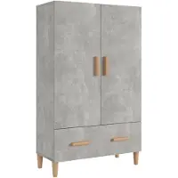 vidaXL Hoge kast, betonkleur, 70x31x115 cm, houtvezelplaat