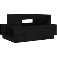 vidaXL Salontafel 80x55x40,5 cm massief grenenhout zwart