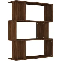 vidaXL Boekenkast / kamerscherm 80x24x96 cm bewerkt hout bruineiken