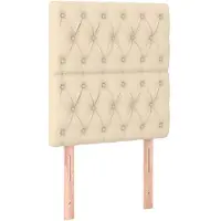 vidaXL Hoofdbord crème 80x7x118/128 cm stof