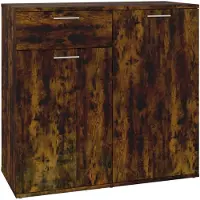 vidaXL Dressoir 80x36x75 cm bewerkt hout gerookt eikenkleurig