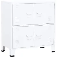 vidaXL Opbergkast industrieel 75x40x80 cm staal wit