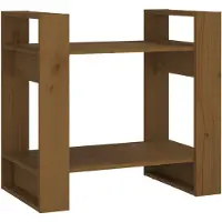 vidaXL Boekenkast/kamerscherm 60x35x57 cm massief hout honingbruin