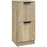 vidaXL Dressoir 30x30x70 cm bewerkt hout sonoma eikenkleurig