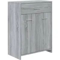 vidaXL Badkamerkast 60x33x80 cm bewerkt hout grijs sonoma eikenkleurig