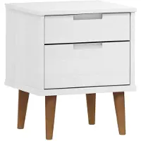 vidaXL Nachtkastje MOLDE 40x35x48 cm massief grenenhout wit