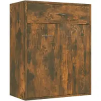 vidaXL Dressoir 60x30x75 cm bewerkt hout gerookt eikenkleurig