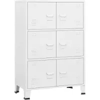 vidaXL Opbergkast industrieel 75x40x115 cm metaal wit