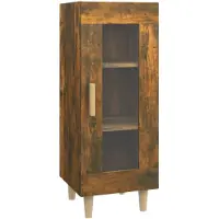 vidaXL Dressoir 34,5x34x90 cm bewerkt hout gerookt eiken