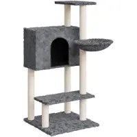 vidaXL Kattenmeubel met sisal krabpalen 108,5 cm donkergrijs
