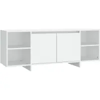 vidaXL Tv-meubel 130x35x50 cm bewerkt hout wit