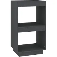 vidaXL Boekenkast 40x35x71 cm massief grenenhout grijs