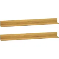 vidaXL Wandschappen 2 st 110x10x10 cm massief teakhout