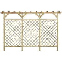 vidaXL Tuinhek met latwerk en pergola 300x50x200 cm geïmpregneerd hout