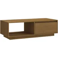 vidaXL Salontafel 110x50x33,5 cm massief grenenhout honingbruin