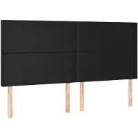 vidaXL Hoofdbord zwart 160x5x118/128 cm kunstleer