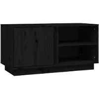 vidaXL Tv-meubel 80x35x40,5 cm massief grenenhout zwart