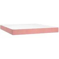 vidaXL Pocketveringmatras medium 180x200x20 cm fluweel roze