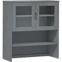 vidaXL Opzetkast MOLDE 90x35x100 cm massief grenenhout grijs