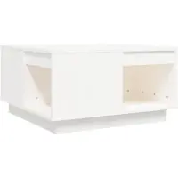 vidaXL Salontafel 60x61x32,5 cm massief grenenhout wit