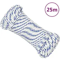 vidaXL Boot touw 5 mm 25 m polypropyleen wit