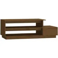 vidaXL Salontafel 120x50x40,5 cm massief grenenhout honingbruin