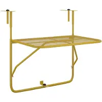 vidaXL Balkontafel 60x40 cm staal goudkleurig