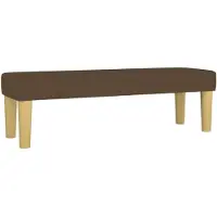 vidaXL Bankje 100x30x30 cm stof donkerbruin