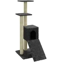 vidaXL Kattenmeubel met sisal krabpalen 92 cm donkergrijs