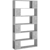 vidaXL Boekenkast/kamerscherm 100x24x188 cm betongrijs